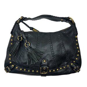 Vintage Isabella Fiore Whip Flash Audra Leather Hobo Shoulder Bag Purse, Studded